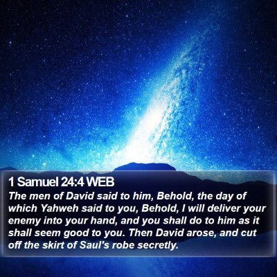 1 Samuel 24:4 WEB Bible Verse Image