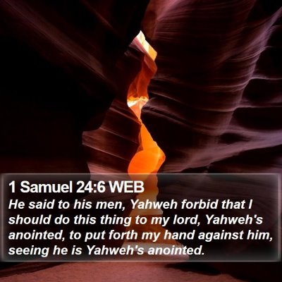 1 Samuel 24:6 WEB Bible Verse Image