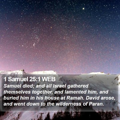 1 Samuel 25:1 WEB Bible Verse Image