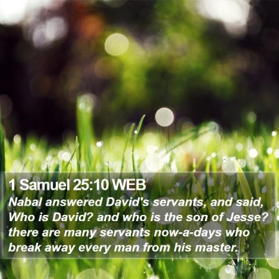 1 Samuel 25:10 WEB Bible Verse Image