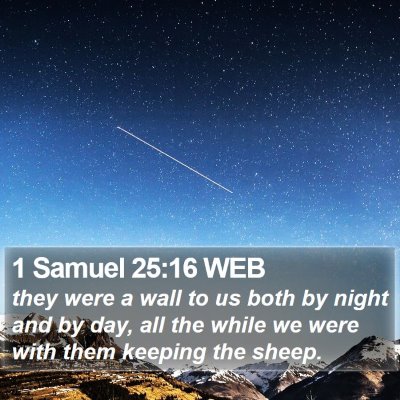 1 Samuel 25:16 WEB Bible Verse Image