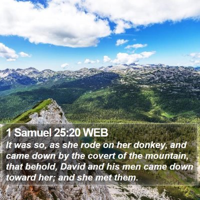 1 Samuel 25:20 WEB Bible Verse Image