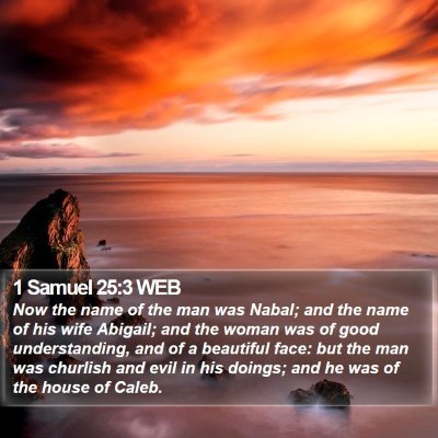 1 Samuel 25:3 WEB Bible Verse Image