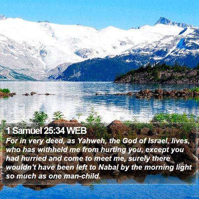 1 Samuel 25:34 WEB Bible Verse Image