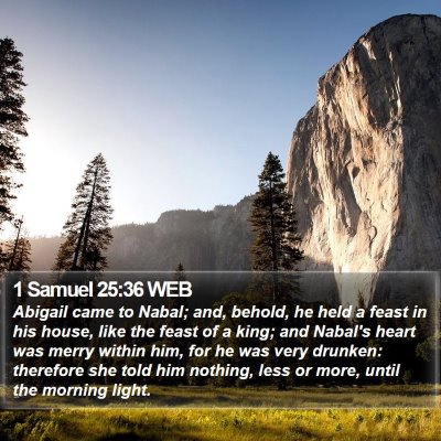 1 Samuel 25:36 WEB Bible Verse Image