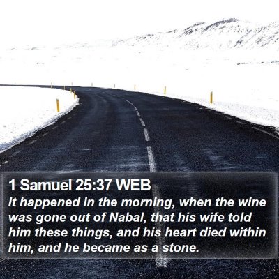 1 Samuel 25:37 WEB Bible Verse Image