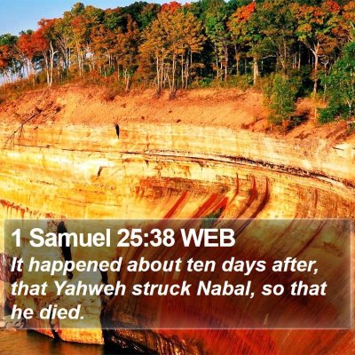 1 Samuel 25:38 WEB Bible Verse Image