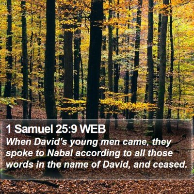 1 Samuel 25:9 WEB Bible Verse Image