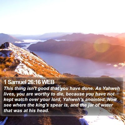 1 Samuel 26:16 WEB Bible Verse Image