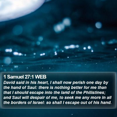 1 Samuel 27:1 WEB Bible Verse Image