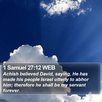 1 Samuel 27:12 WEB Bible Verse Image