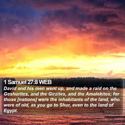 1 Samuel 27:8 WEB Bible Verse Image