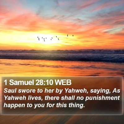 1 Samuel 28:10 WEB Bible Verse Image