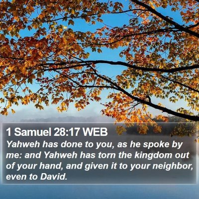 1 Samuel 28:17 WEB Bible Verse Image