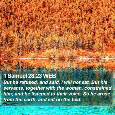 1 Samuel 28:23 WEB Bible Verse Image