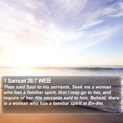 1 Samuel 28:7 WEB Bible Verse Image