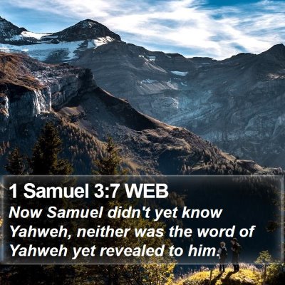 1 Samuel 3:7 WEB Bible Verse Image