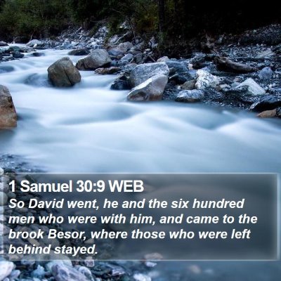 1 Samuel 30:9 WEB Bible Verse Image