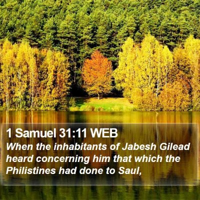 1 Samuel 31:11 WEB Bible Verse Image