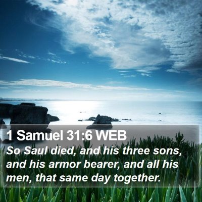 1 Samuel 31:6 WEB Bible Verse Image