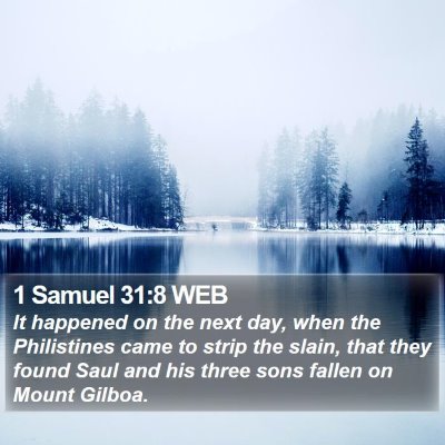 1 Samuel 31:8 WEB Bible Verse Image