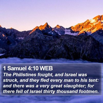 1 Samuel 4:10 WEB Bible Verse Image