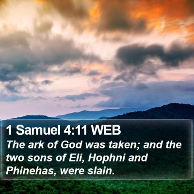 1 Samuel 4:11 WEB Bible Verse Image