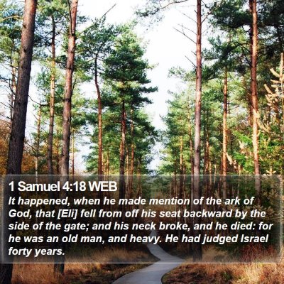 1 Samuel 4:18 WEB Bible Verse Image
