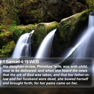 1 Samuel 4:19 WEB Bible Verse Image