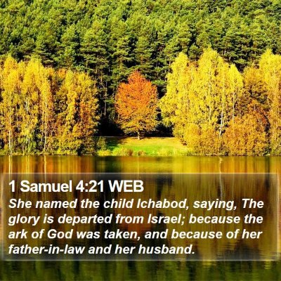 1 Samuel 4:21 WEB Bible Verse Image