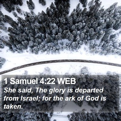 1 Samuel 4:22 WEB Bible Verse Image