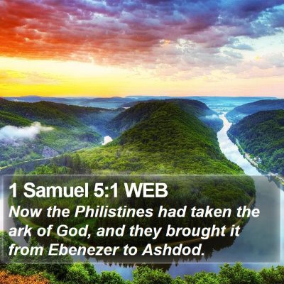 1 Samuel 5:1 WEB Bible Verse Image