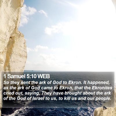 1 Samuel 5:10 WEB Bible Verse Image