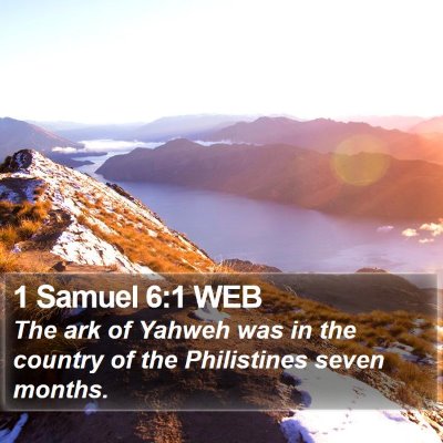 1 Samuel 6:1 WEB Bible Verse Image