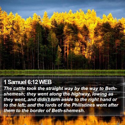 1 Samuel 6:12 WEB Bible Verse Image
