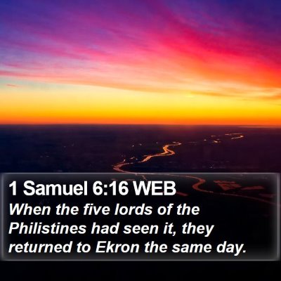 1 Samuel 6:16 WEB Bible Verse Image