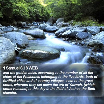 1 Samuel 6:18 WEB Bible Verse Image