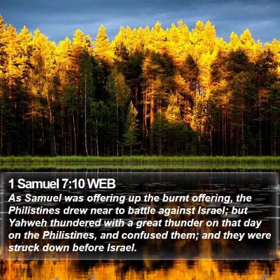 1 Samuel 7:10 WEB Bible Verse Image