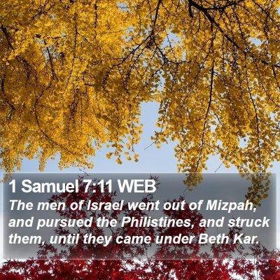 1 Samuel 7:11 WEB Bible Verse Image