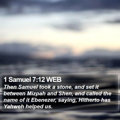 1 Samuel 7:12 WEB Bible Verse Image