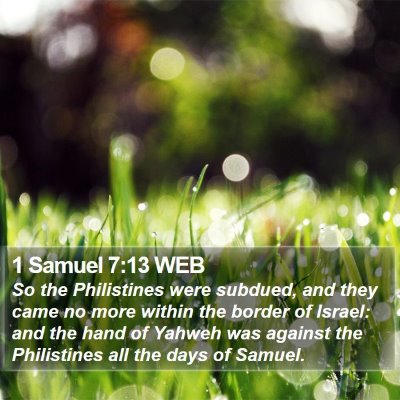 1 Samuel 7:13 WEB Bible Verse Image
