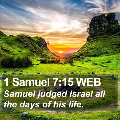 1 Samuel 7:15 WEB Bible Verse Image
