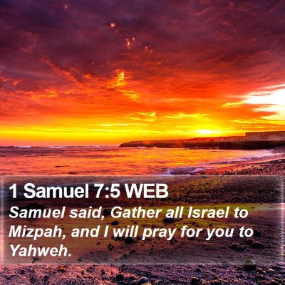 1 Samuel 7:5 WEB Bible Verse Image
