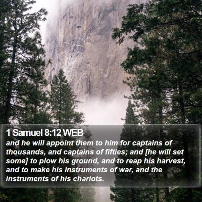 1 Samuel 8:12 WEB Bible Verse Image