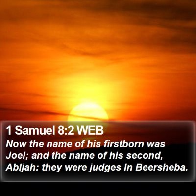 1 Samuel 8:2 WEB Bible Verse Image