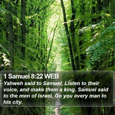 1 Samuel 8:22 WEB Bible Verse Image