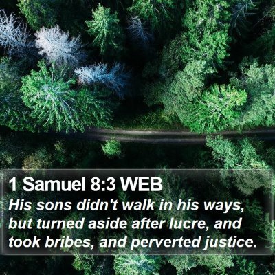 1 Samuel 8:3 WEB Bible Verse Image