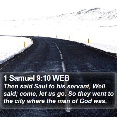 1 Samuel 9:10 WEB Bible Verse Image