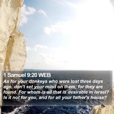 1 Samuel 9:20 WEB Bible Verse Image
