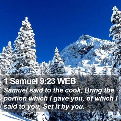 1 Samuel 9:23 WEB Bible Verse Image